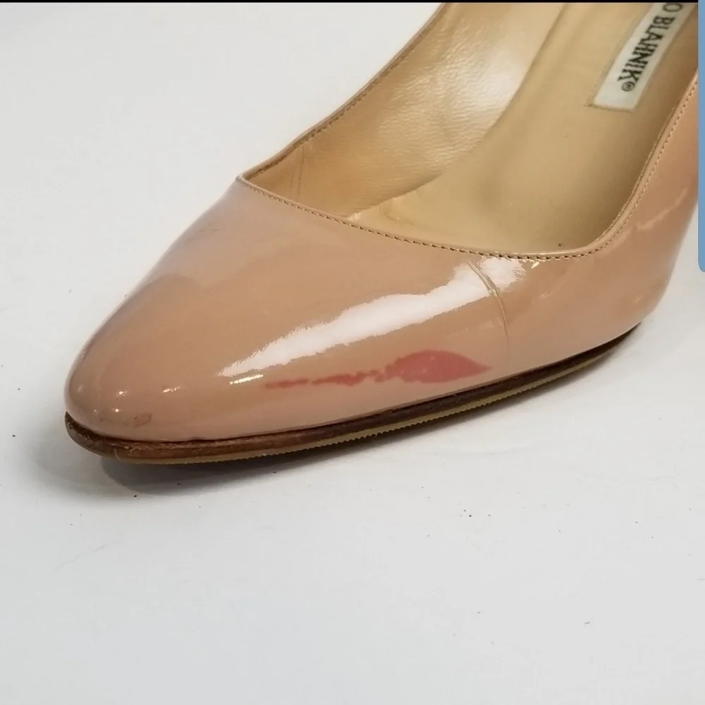 Manolo Blahnik Low Heel Pumps Beige SzEU36.5 US6.5
